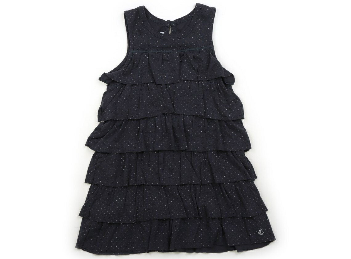 プチバトー PETIT BATEAU ワンピース 100 女の子 グレー・シルバー・ドット柄 子供服 ベビー服 キッズ アウトレット ユーズド 【中古】キッズ・ベビー・マタニティ