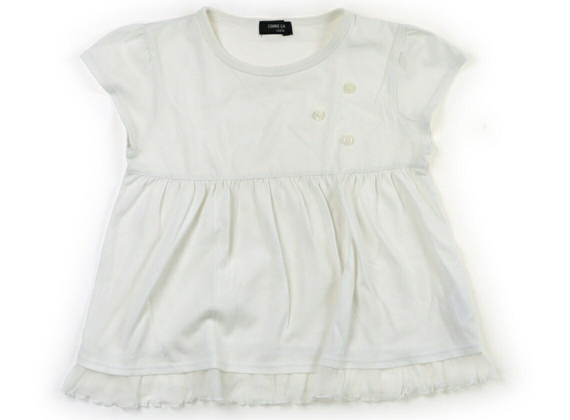 コムサイズム COMME CA ISM Tシャツ・カットソー 120 女の子 ホワイト 子供服 ベビー服 キッズ アウトレット ユーズド 【中古】キッズ・ベビー・マタニティ