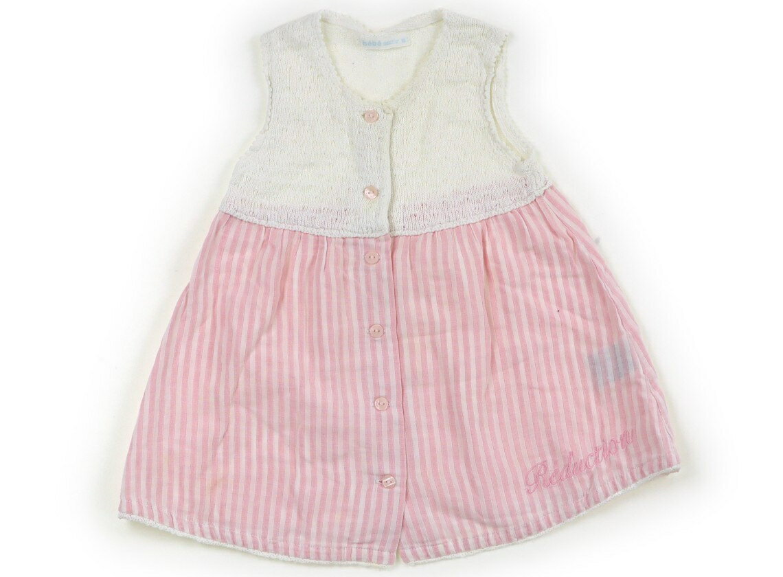 べべ BeBe ワンピース 80 女の子 ホワイト・ペールピンク 子供服 ベビー服 キッズ アウトレット ユーズド 【中古】キッズ・ベビー・マタニティ