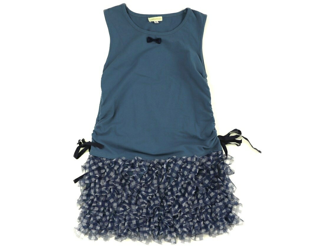 パンパンチュチュ panpantutu ワンピース 130 女の子 アクアマリン・ブルーチェック 子供服 ベビー服 ..