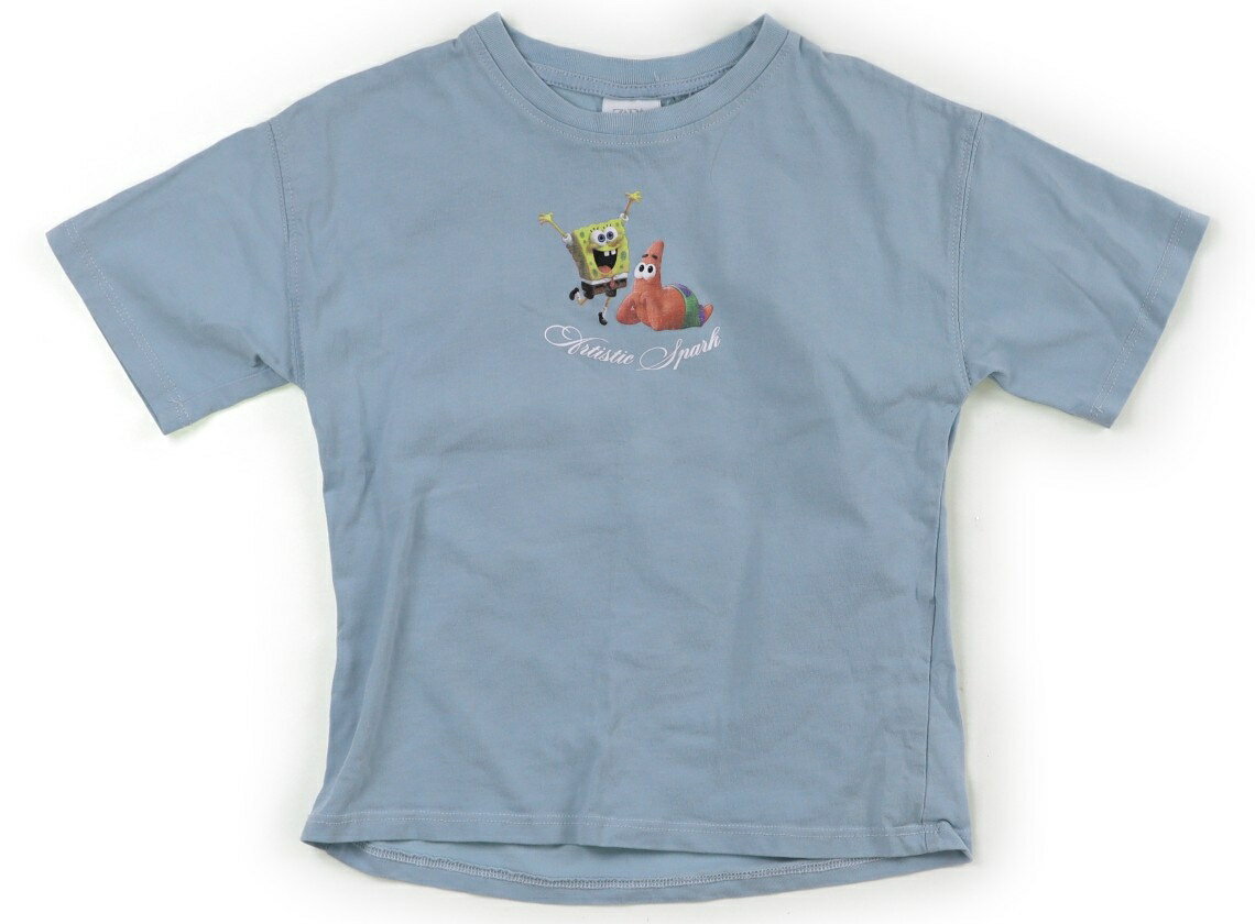 ザラ ZARA Tシャツ・カットソー 120 男の子 水色、スポンジボブ 子供服 ベビー服 キッズ  ...