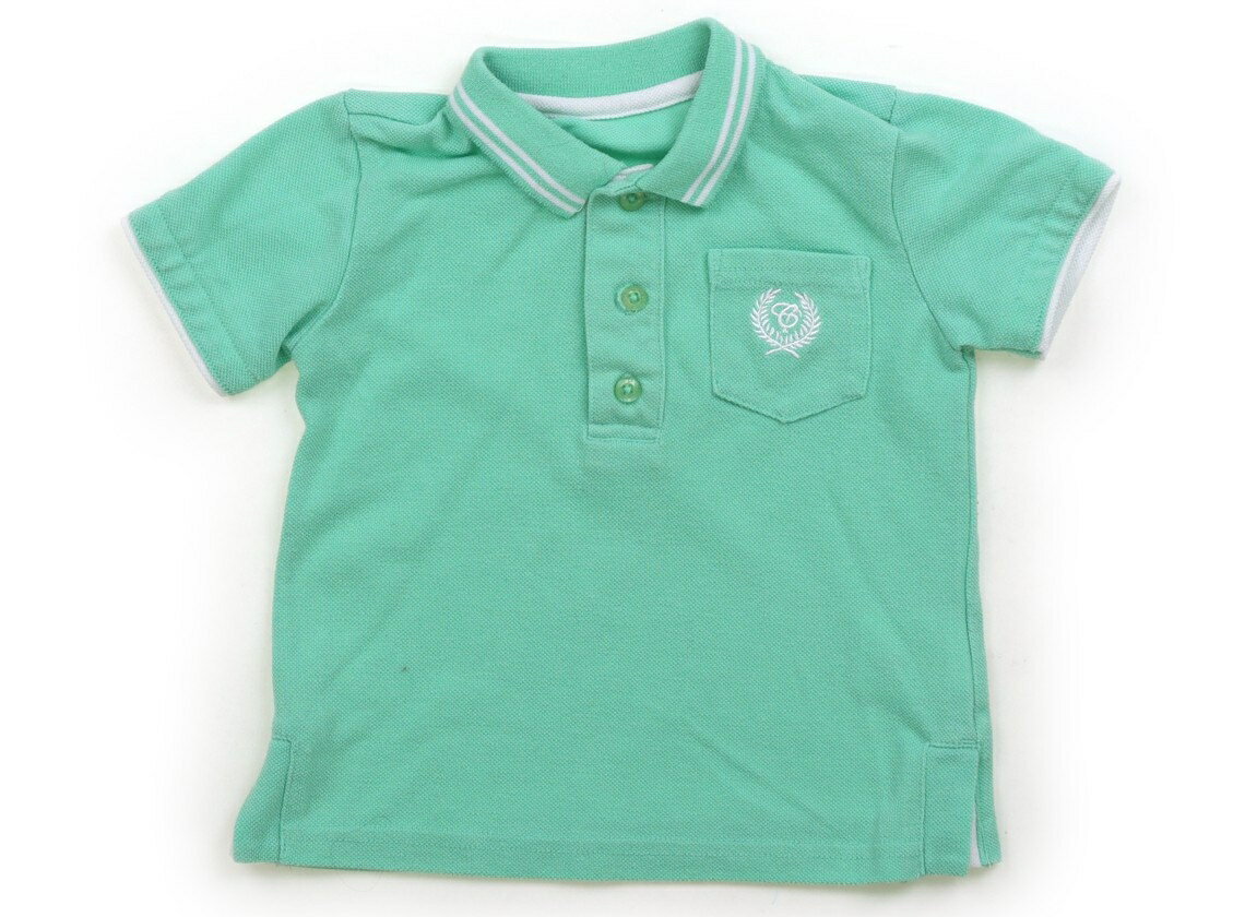 コムサイズム COMME CA ISM ポロシャツ 90 男の子 ミントグリーン・ホワイトボーダー 子供服 ベビー服 キッズ アウトレット ユーズド 【中古】キッズ・ベビー・マタニティ