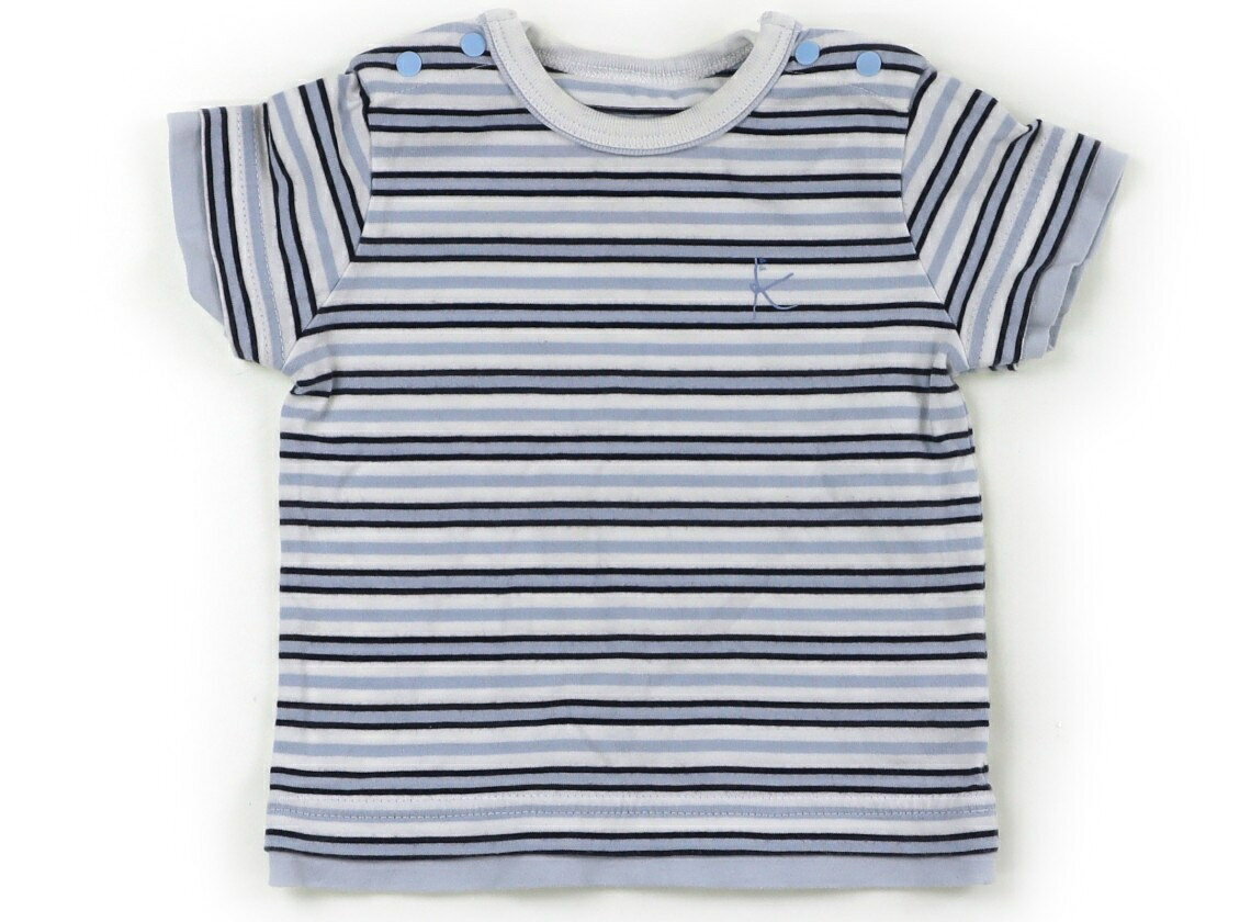 組曲 Kumikyoku Tシャツ・カットソー 50 男の子 白、ブルーボーダー 子供服 ベビー服 キッズ アウトレット ユーズド 【中古】キッズ・ベビー・マタニティ