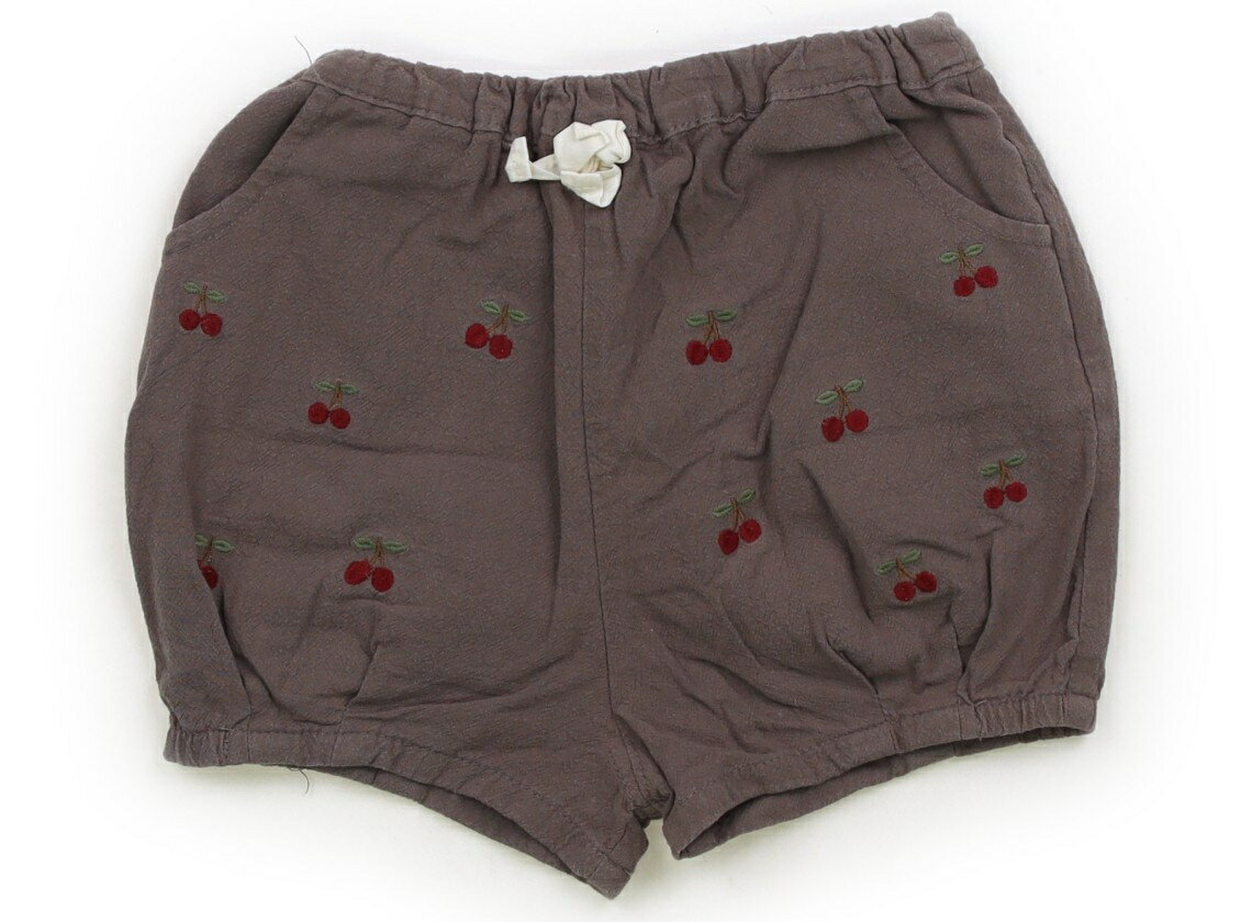 プティマイン petit main ショートパンツ 90 女の子 モカブラウン×サクランボ 子供服 ベビー服 キッズ アウトレット ユーズド 【中古】キッズ・ベビー・マタニティ