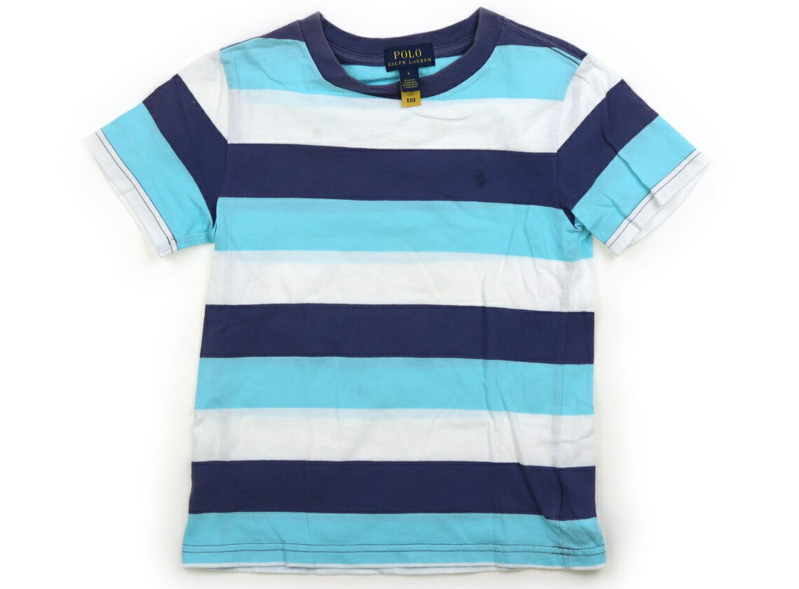 ポロラルフローレン POLO RALPH LAUREN Tシャツ・カットソー 120 男の子 紺・水色・白・ボーダー 子供服 ベビー服 キッズ アウトレット ユーズド 【中古】キッズ・ベビー・マタニティ