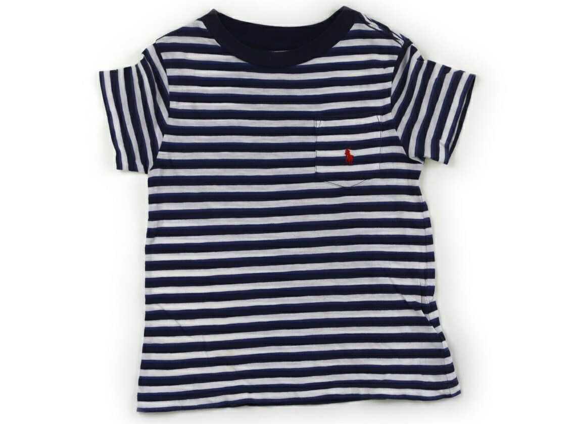 ポロラルフローレン POLO RALPH LAUREN Tシャツ・カットソー 110 男の子 紺　水色　白　ボーダー 子供服 ベビー服 キッズ アウトレット ユーズド 【中古】キッズ・ベビー・マタニティ