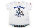 ミキハウス miki HOUSE Tシャツ・カットソー 100 男の子 オフホワイト・ブルーチェック 子供服 ベビー服 キッズ アウトレット ユーズド 【中古】キッズ・ベビー・マタニティ(4)