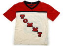 トミーヒルフィガー Tommy Hilfiger Tシャツ・カットソー 150 男の子 レッドメッシュ・クリーム 子供服 ベビー服 キッズ アウトレット ユーズド 【中古】キッズ・ベビー・マタニティ