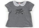メゾピアノ mezzo piano Tシャツ・カットソー 100 女の子 モノトーンボーダー 子供服 ベビー服 キッズ アウトレット ユーズド 【中古】キッズ・ベビー・マタニティ