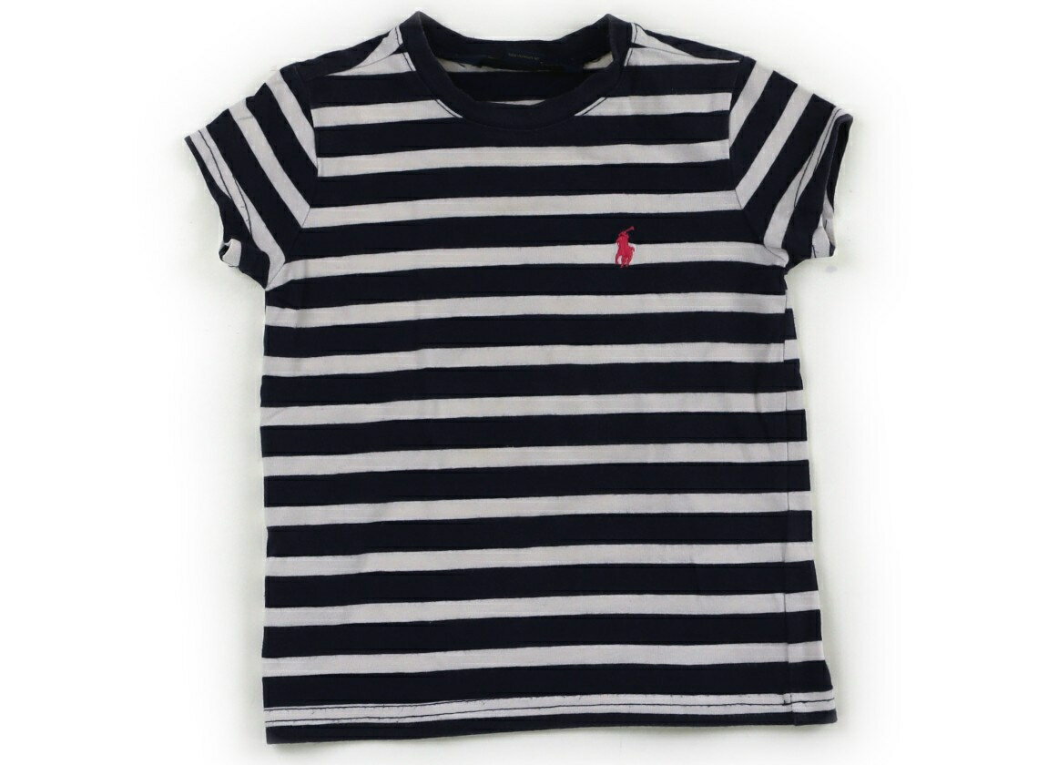 ポロラルフローレン POLO RALPH LAUREN Tシャツ・カットソー 90 女の子 ネイビー・ホワイトボーダー 子..