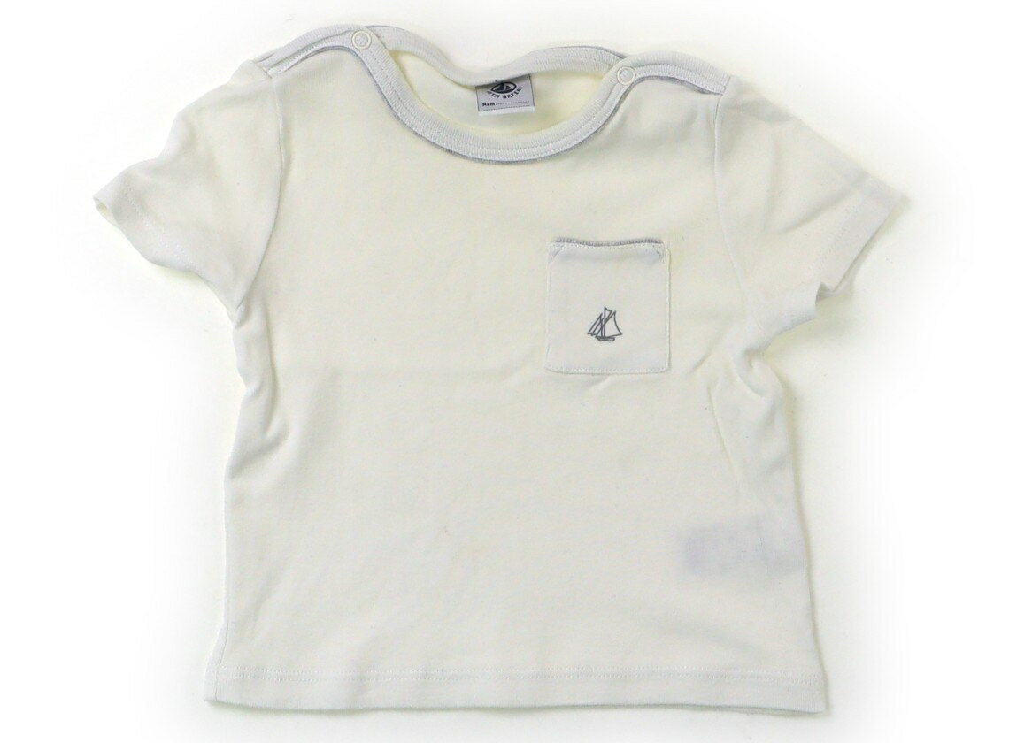 プチバトー PETIT BATEAU Tシャツ・カットソー 70 男の子 ホワイト 子供服 ベビー服 キッズ アウトレット ユーズド 【中古】キッズ・ベビー・マタニティ