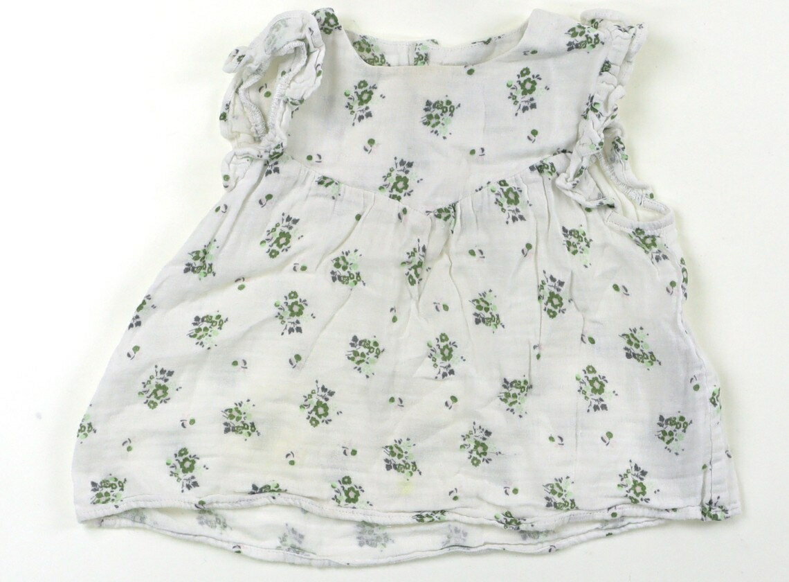 プチバトー PETIT BATEAU チュニック 80 女の子 ホワイト・花柄 子供服 ベビー服 キッズ アウトレット ユーズド 【中古】キッズ・ベビー・マタニティ