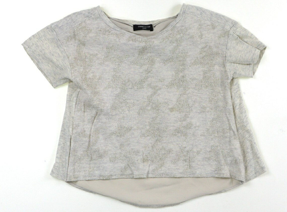 コムサイズム COMME CA ISM Tシャツ・カットソー 120 女の子 ライトグレー・ラメ 子供服 ベビー服 キッズ アウトレット ユーズド 【中古】キッズ・ベビー・マタニティ