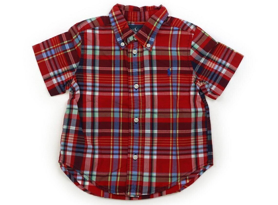 ラルフローレン Ralph Lauren シャツ・ブラウス 90 男の子 レッド・ライトブルー・チェック 子供服 ベビー服 キッズ アウトレット ユーズド 【中古】キッズ・ベビー・マタニティ