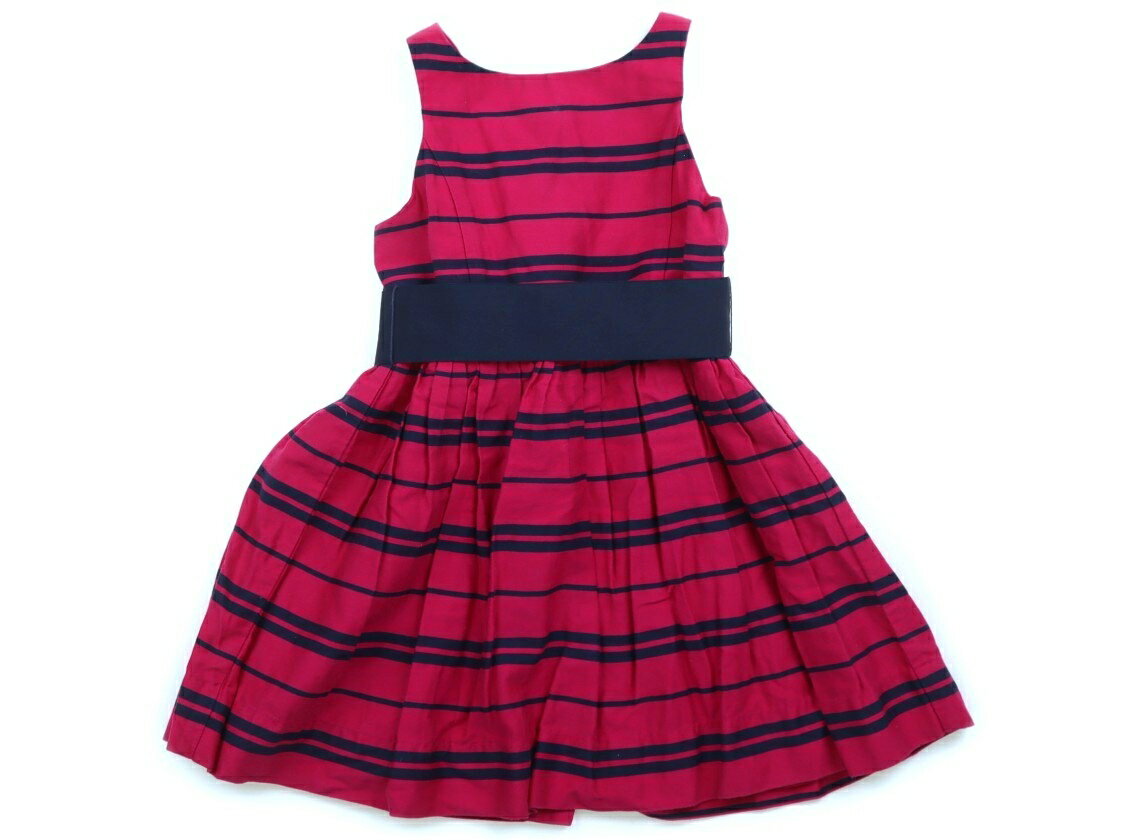 ポロラルフローレン POLO RALPH LAUREN ワンピース 100 女の子 マゼンタピンク・ネイビー・ボーダー 子供服 ベビー服 キッズ アウトレット ユーズド 【中古】キッズ・ベビー・マタニティ