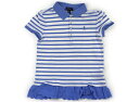 ポロラルフローレン POLO RALPH LAUREN ポロシャツ 150 女の子 ブルーボーダー、レース 子供服 ベビー服 キッズ アウトレット ユーズド 【中古】キッズ・ベビー・マタニティ|詳細画像