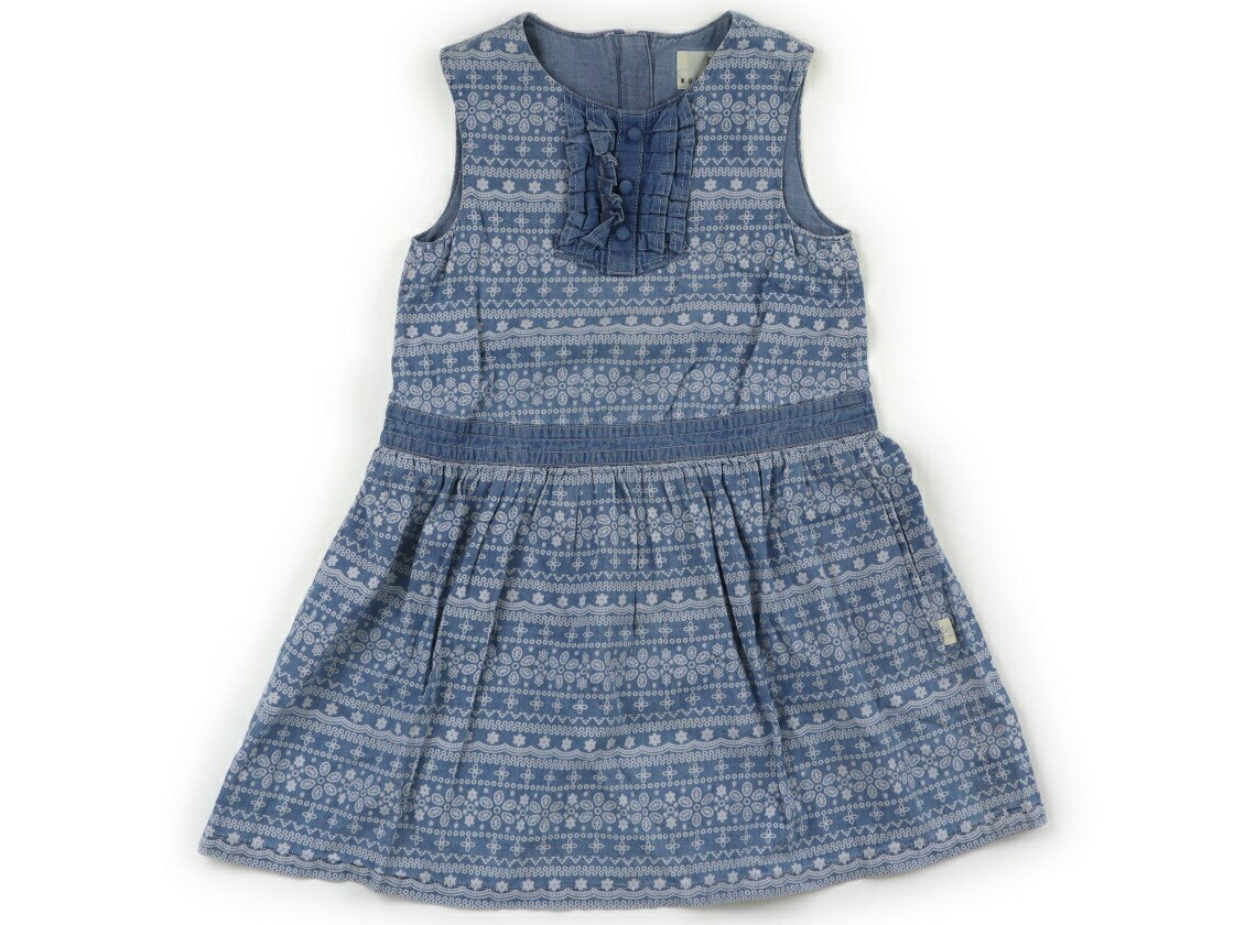 組曲 Kumikyoku ジャンパースカート 110 女の子 サックスーデニム・花柄 子供服 ベビー服 キッズ アウ..