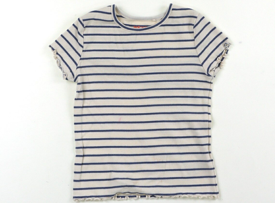 ネクスト NEXT Tシャツ・カットソー 110 女の子 ホワイト・ブルーグレーボーダー 子供服 ベビー服 キッズ アウトレット ユーズド 【中古】キッズ・ベビー・マタニティ