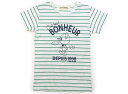 ポンポネット pom ponette Tシャツ・カットソー 140 女の子 オフホワイト・グリーンボーダー 子供服 ベビー服 キッズ アウトレット ユーズド 【中古】キッズ・ベビー・マタニティ