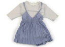 アプレレクール apres les cours 上下セット 120 女の子 くすみブルー・オフ白 子供服 ベビー服 キッズ アウトレット ユーズド 【中古】キッズ・ベビー・マタニティ