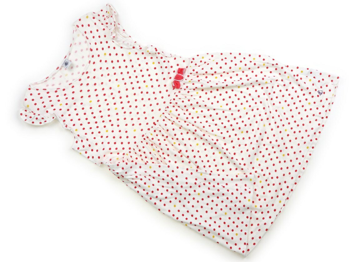 　ブランド 　PETIT BATEAU(プチバトー) 　カテゴリー 　ワンピース 　サイズ 　150サイズ 　色 　白、赤、黄色 　状態 　★★★ 　記名 　なし 　ジャンル 　Girl 実際のサイズ表記は152cm。カットソー地。やや使用感ありますが、目立つ汚れはなくまだお使い頂けそうです。 ＊【状態】【サイズ】に関しての詳しい説明はこちら
