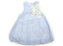 プティマイン petit main ジャンパースカート 100 女の子 ブルー、白、グレー、クリーム、ストライプ 子供服 ベビー服 キッズ アウトレット ユーズド 【中古】キッズ・ベビー・マタニティ