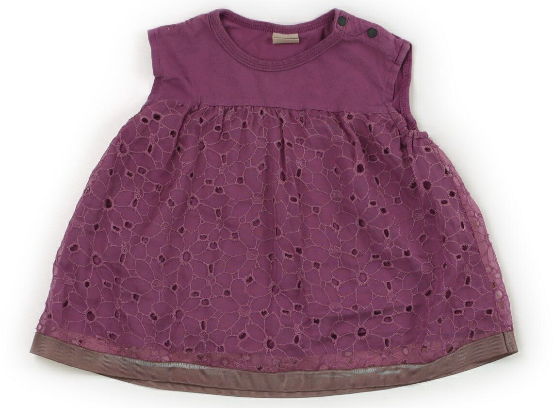 프티 마인 petit main 탱크 탑 캐미솔 80 여자 보라색 꽃 무늬 어린이 옷 아기 옷 키즈 아울렛 유즈드 [중고] 키즈 아기 출산