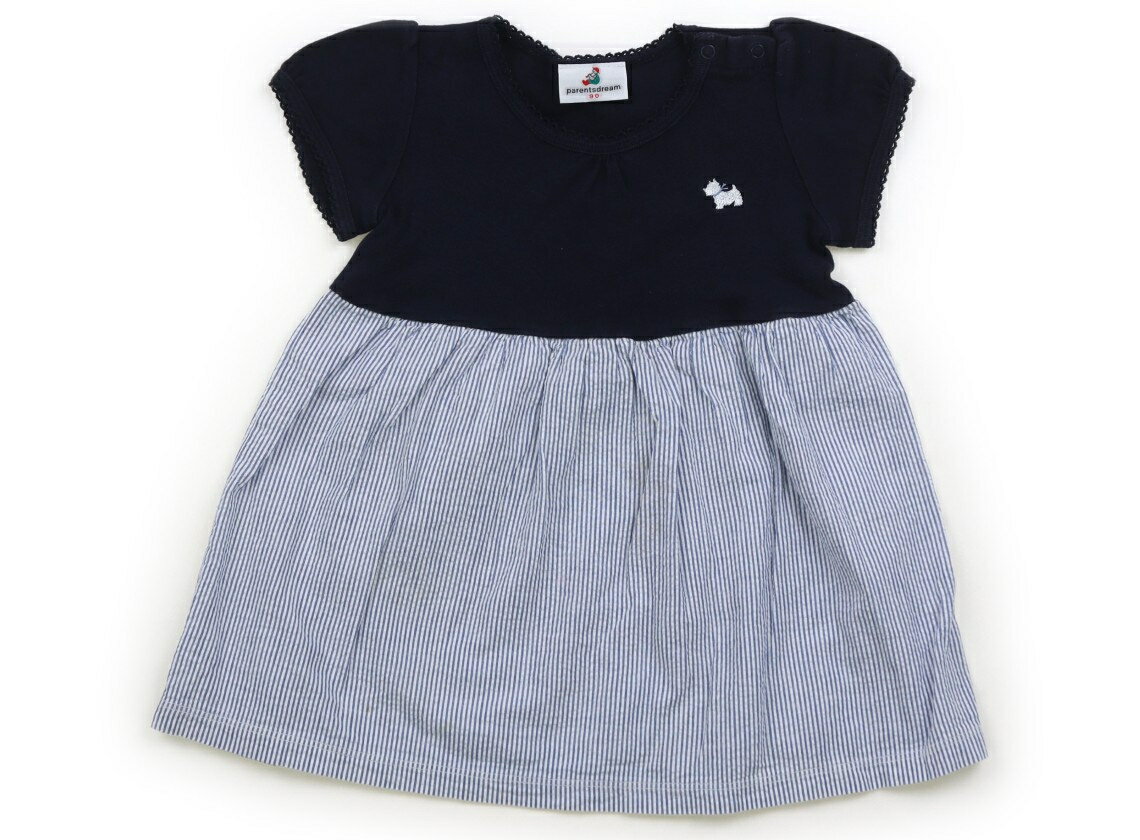 Dresses - ペアレンツドリーム Parents Dream ワンピース 90 女の子 濃紺、ストライプ 子供服 ベビー服 キッズ アウトレット ユーズド 【中古】キッズ・ベビー・マタニティ