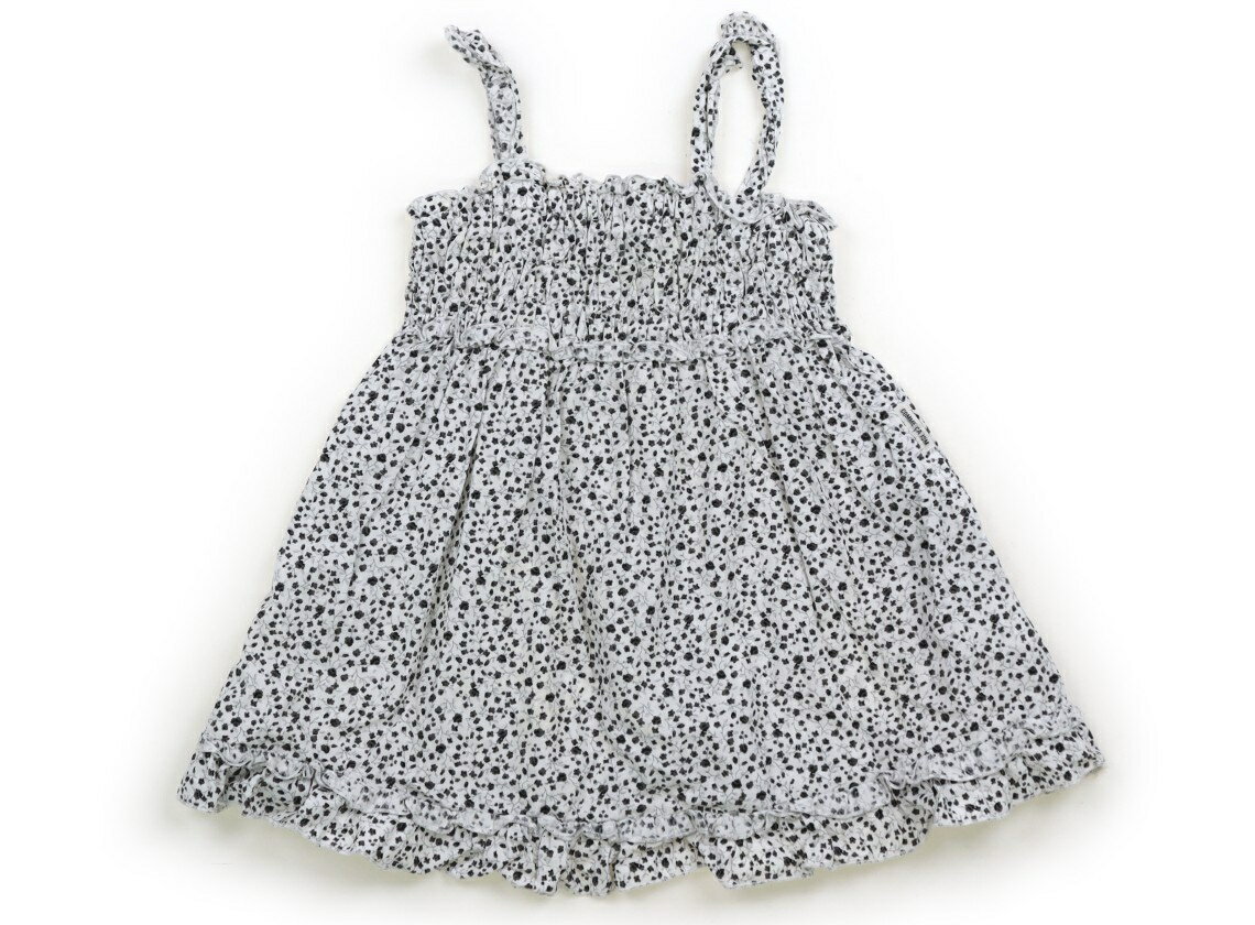 コムサイズム COMME CA ISM ワンピース 90 女の子 白、グレー、花柄 子供服 ベビー服 キッズ アウトレット ユーズド 【中古】キッズ・ベビー・マタニティ