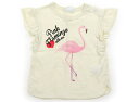 ブリーズ BREEZE Tシャツ・カットソー 90 女の子 クリーム、フラミンゴ 子供服 ベビー服 キッズ アウトレット ユーズド 【中古】キッズ・ベビー・マタニティ