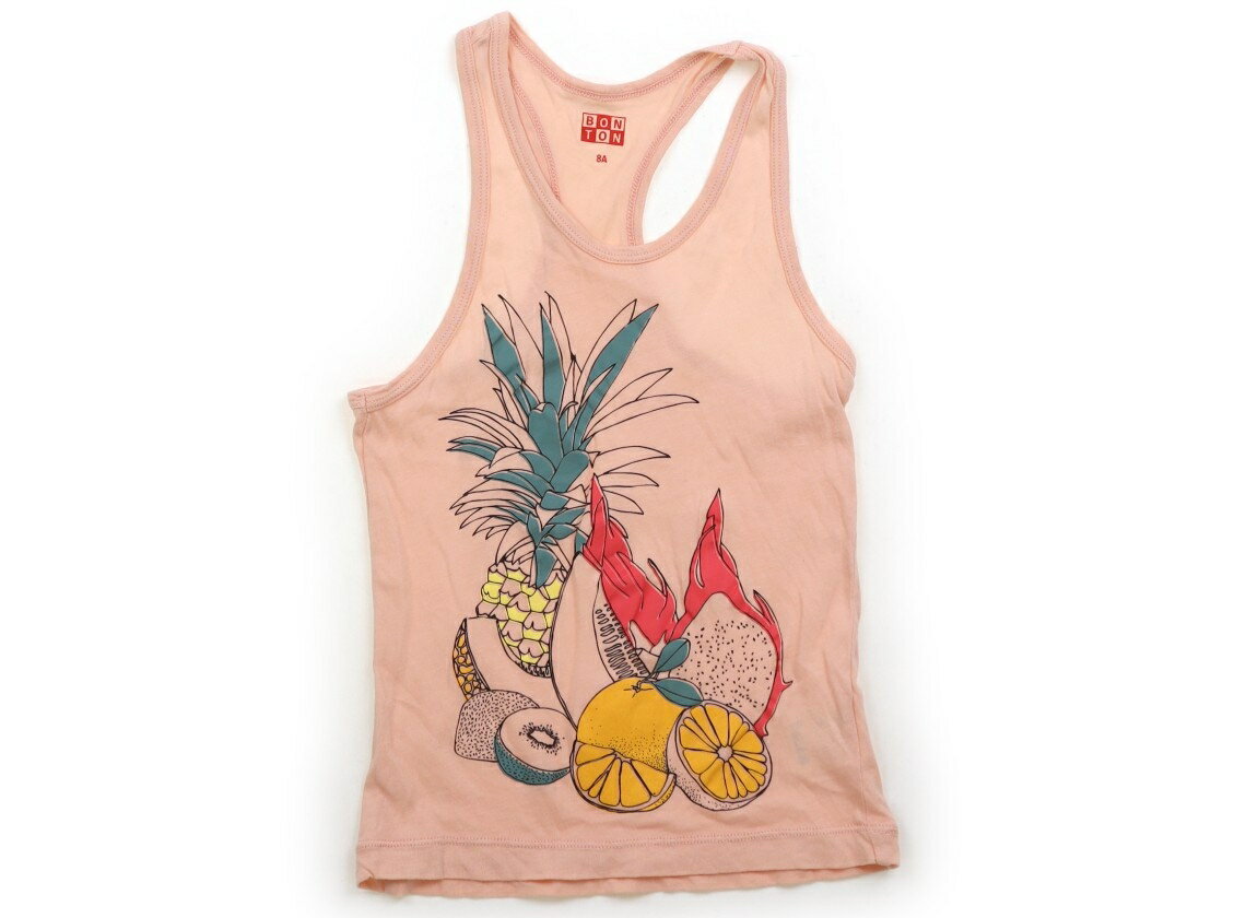 BONTON Tank Top/Camisole, Size 120, Girls, Light Pink, Fruit Pattern, Children's Clothing, Baby Clothes, Kids, Outlet, Used [Pre-owned] Kids, Baby, Maternity