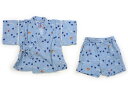 ミキハウス miki HOUSE 浴衣・甚平・季節のイベント 80 男の子 サックス・ネイビー・小鳥柄 子供服 ベビー服 キッズ アウトレット ユーズド 【中古】キッズ・ベビー・マタニティ