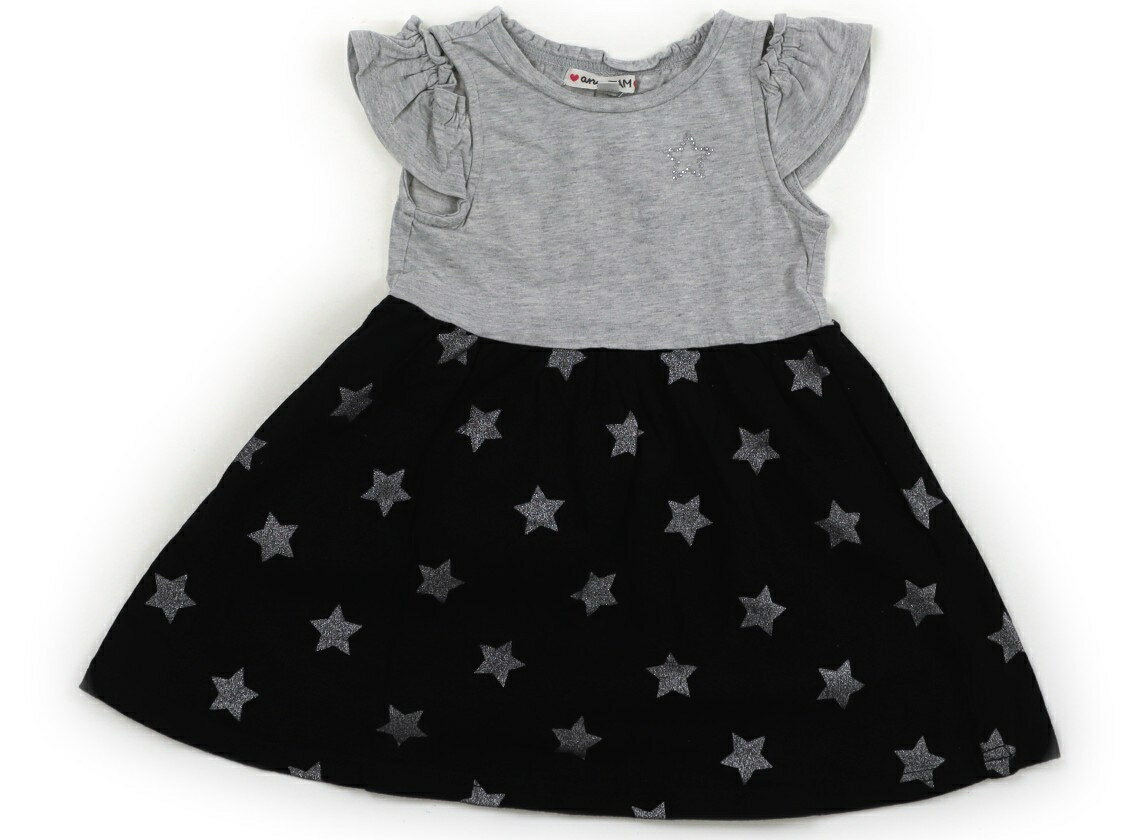 Rakuten - エニィファム anyFAM ワンピース 90 女の子 グレー　黒　星 子供服 ベビー服 キッズ アウトレット ユーズド 【中古】キッズ・ベビー・マタニティ