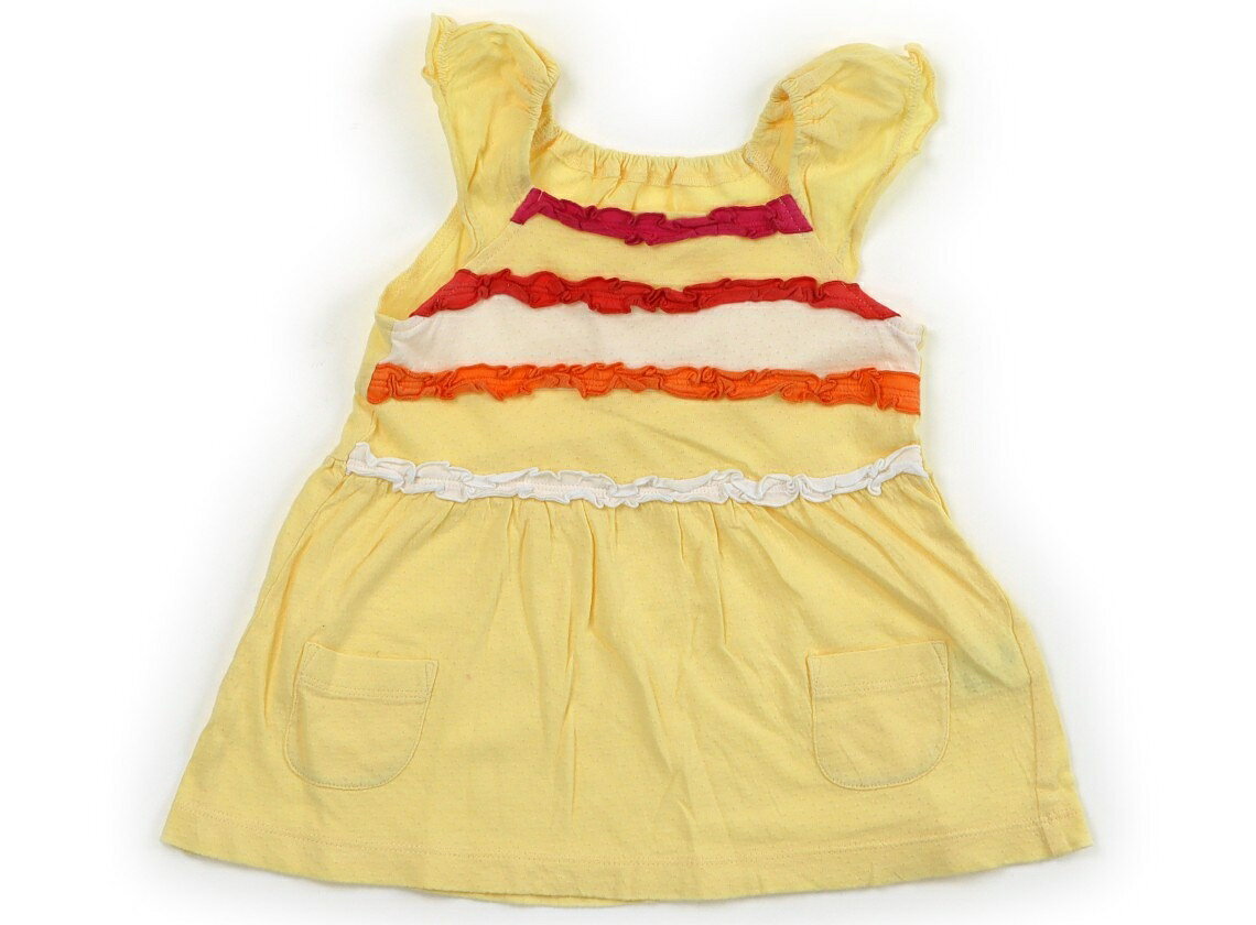 コンビミニ Combimini ワンピース 80 女の子 クリーム・ピンク・オレンジフリル 子供服 ベビー服 キッズ アウトレット ユーズド 【中古】キッズ・ベビー・マタニティ