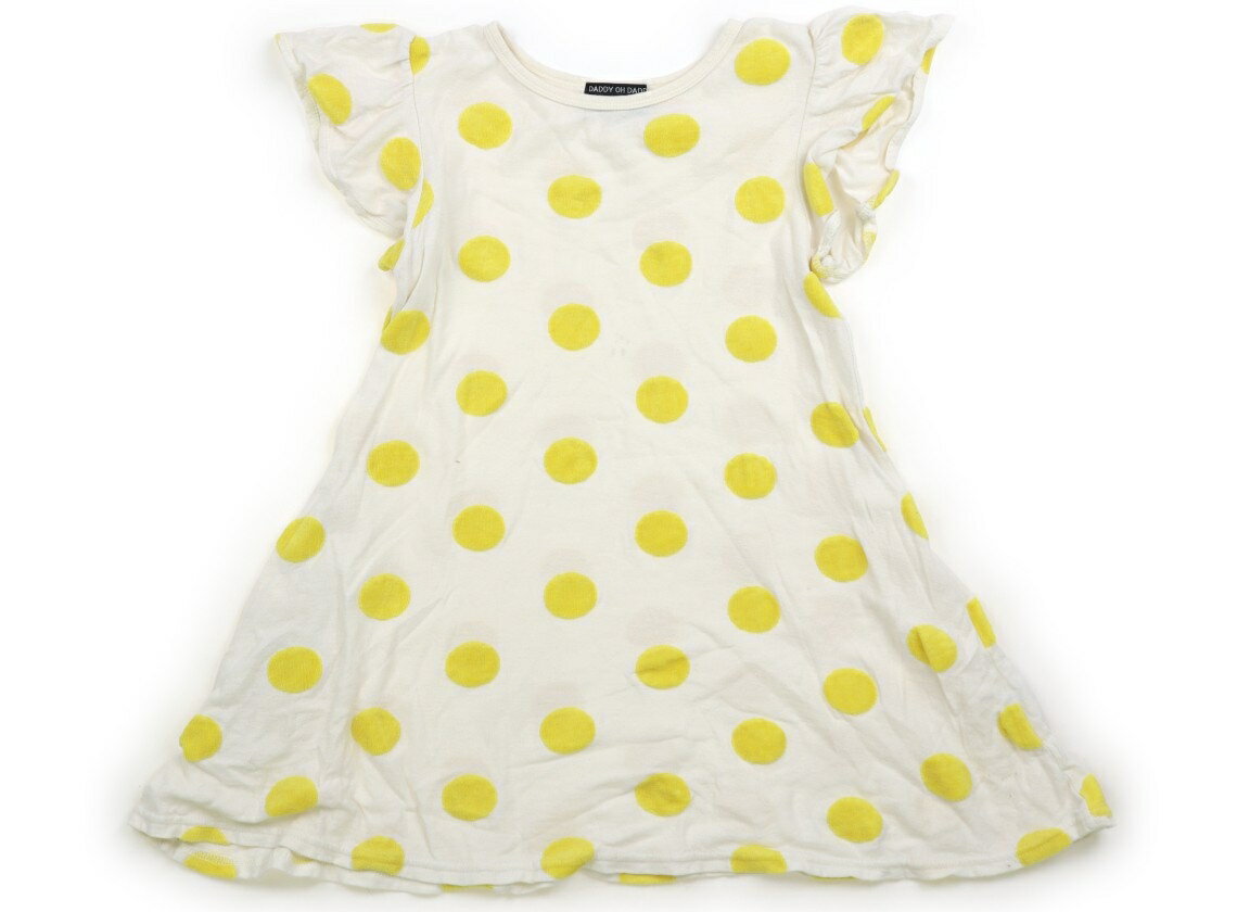 ダディーオーダディー Daddy Oh Daddy ワンピース 120 女の子 クリーム　黄 ドット柄 子供服 ベビー服 キッズ アウトレット ユーズド 【中古】キッズ・ベビー・マタニティ