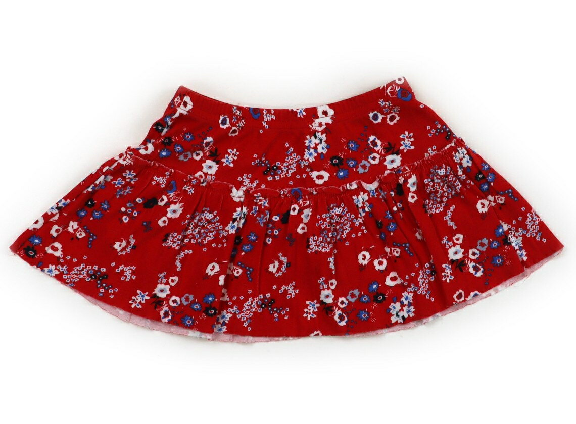 プチバトー PETIT BATEAU スカート 100 女の子 赤白青花柄 子供服 ベビー服 キッズ アウトレット ユーズド 【中古】キッズ・ベビー・マタニティ