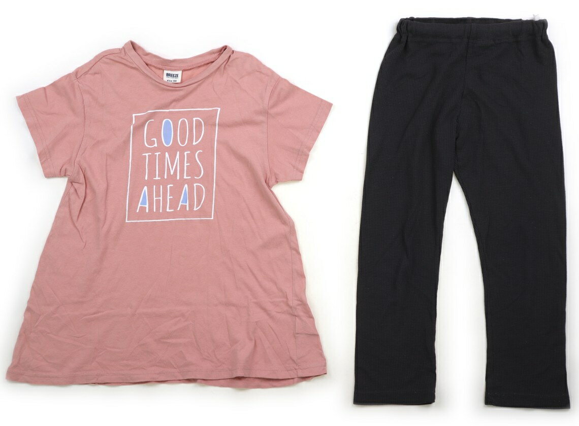 ブリーズ BREEZE パジャマ 130 女の子 ピンク、チャコールグレー 子供服 ベビー服 キッズ アウトレット ユーズド 【中古】キッズ・ベビー・マタニティ