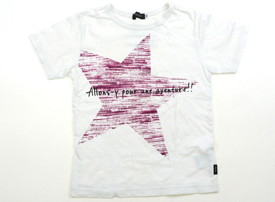 べべ BeBe Tシャツ・カットソー 120 女の子 ホワイト・星 子供服 ベビー服 キッズ アウトレット ユーズド 【中古】キッズ・ベビー・マタニティ