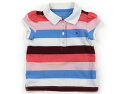 トミーヒルフィガー Tommy Hilfiger ポロシャツ 70 女の子 ボーダー ピンク ブルー 子供服 ベビー服 キッズ アウトレット ユーズド 【中古】キッズ・ベビー・マタニティ