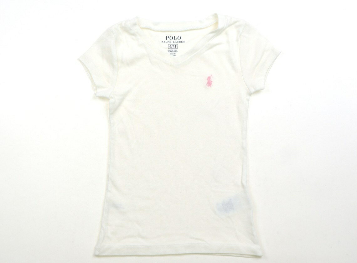 ポロラルフローレン POLO RALPH LAUREN Tシャツ・カットソー 110 女の子 白 子供服 ベビー服 キッズ アウトレット ユーズド 【中古】キッズ・ベビー・マタニティ
