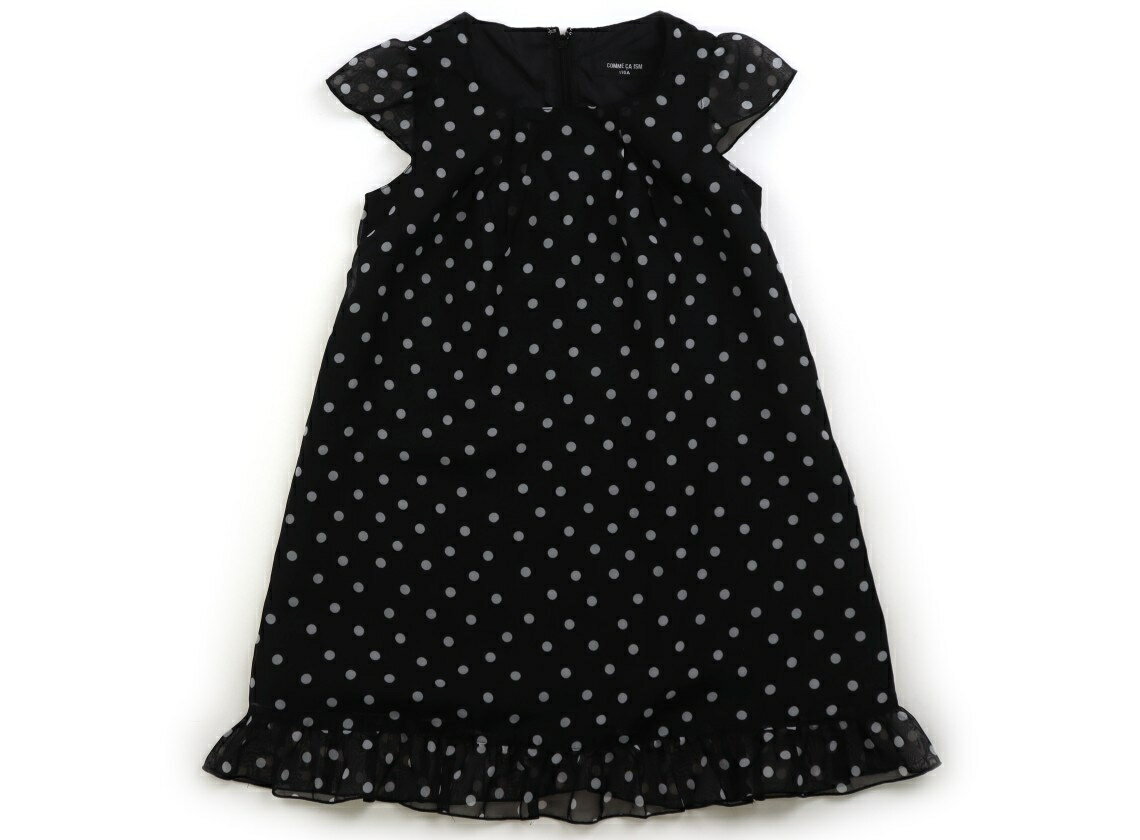 コムサイズム COMME CA ISM ワンピース 110 女の子 ブラック×ホワイトドット 子供服 ベビー服 キッズ アウトレット ユーズド 【中古】キッズ・ベビー・マタニティ