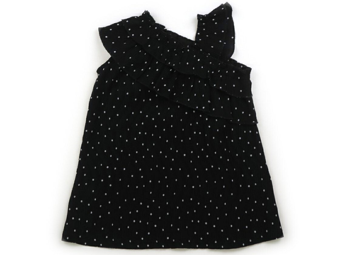 ベベ プチ ポワ ヴェール BeBe Petits Pois Vert シャツ・ブラウス 100 女の子 黒、白ドット 子供服 ベ..