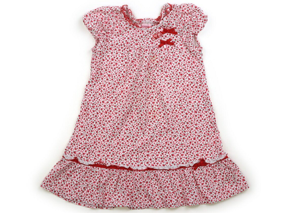 ミキハウス miki HOUSE ワンピース 110 女の子 白、ピンク系花柄 子供服 ベビー服 キッズ アウトレット ユーズド 【中古】キッズ・ベビー・マタニティのサムネイル