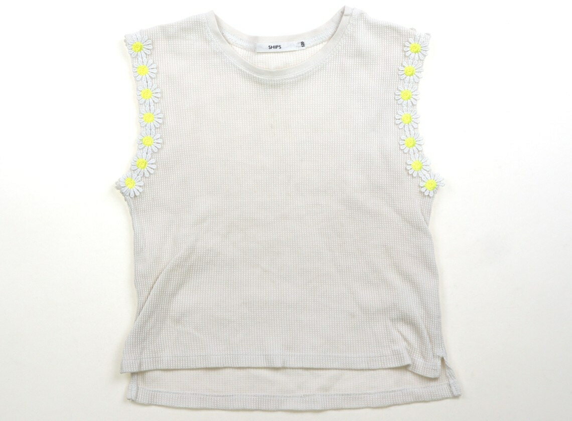 シップス SHIPS Tシャツ・カットソー 120 女の子 オフホワイト、花柄 子供服 ベビー服 キッズ アウトレット ユーズド 【中古】キッズ・ベビー・マタニティ(4.0)