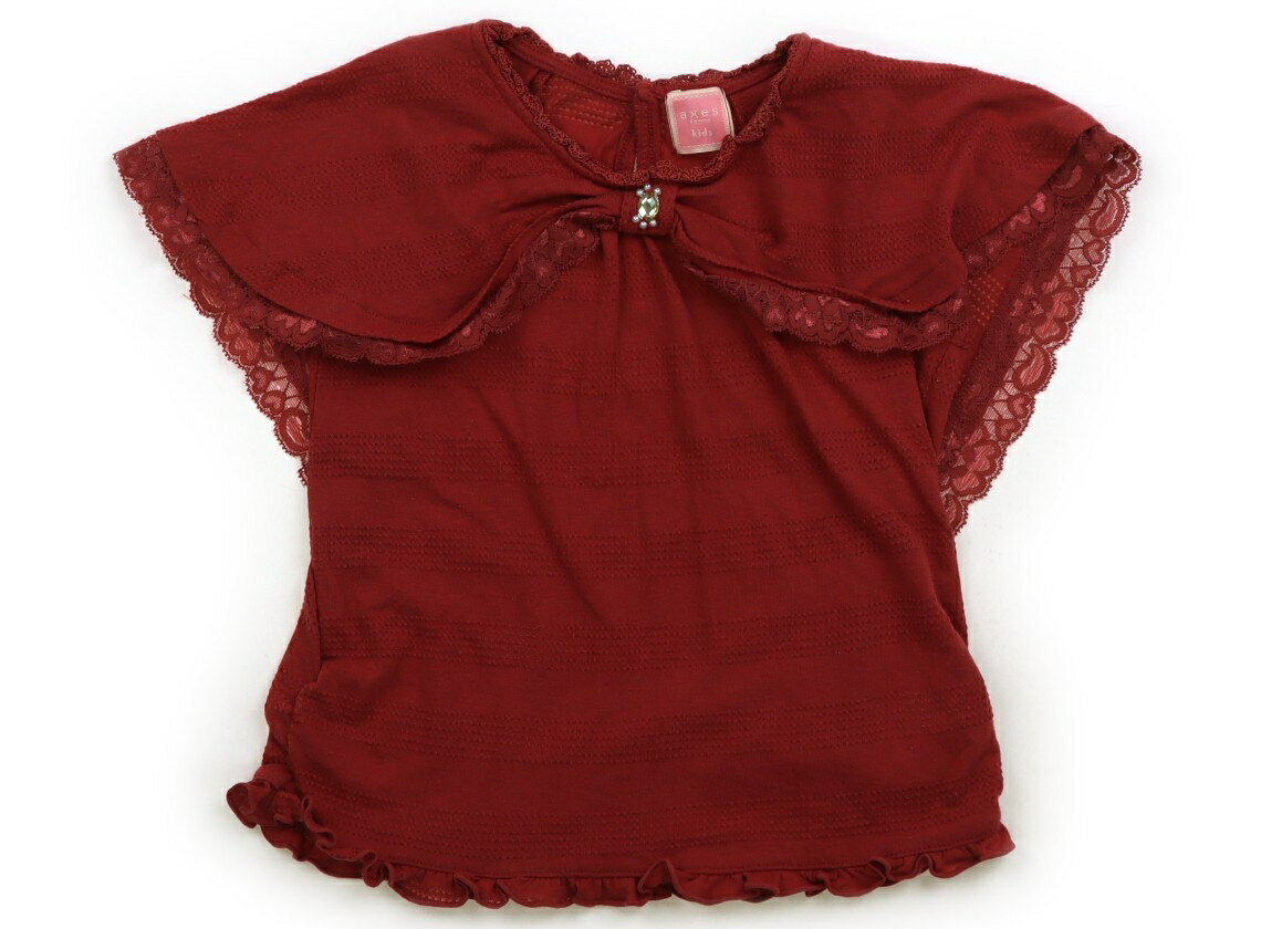 T-Shirts （Short Sleeve） - アクシーズファムキッズ axes femme KIDS Tシャツ・カットソー 120 女の子 えんじ 子供服 ベビー服 キッズ アウトレット ユーズド 【中古】キッズ・ベビー・マタニティ