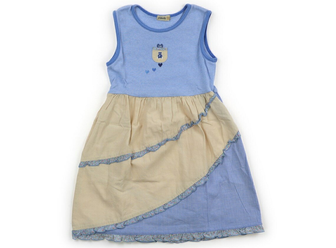 ファミリア familiar ワンピース 110 女の子 ライトブルー・ホワイト・ボーダー・クリーム 子供服 ベビー服 キッズ アウトレット ユーズド 【中古】キッズ・ベビー・マタニティ