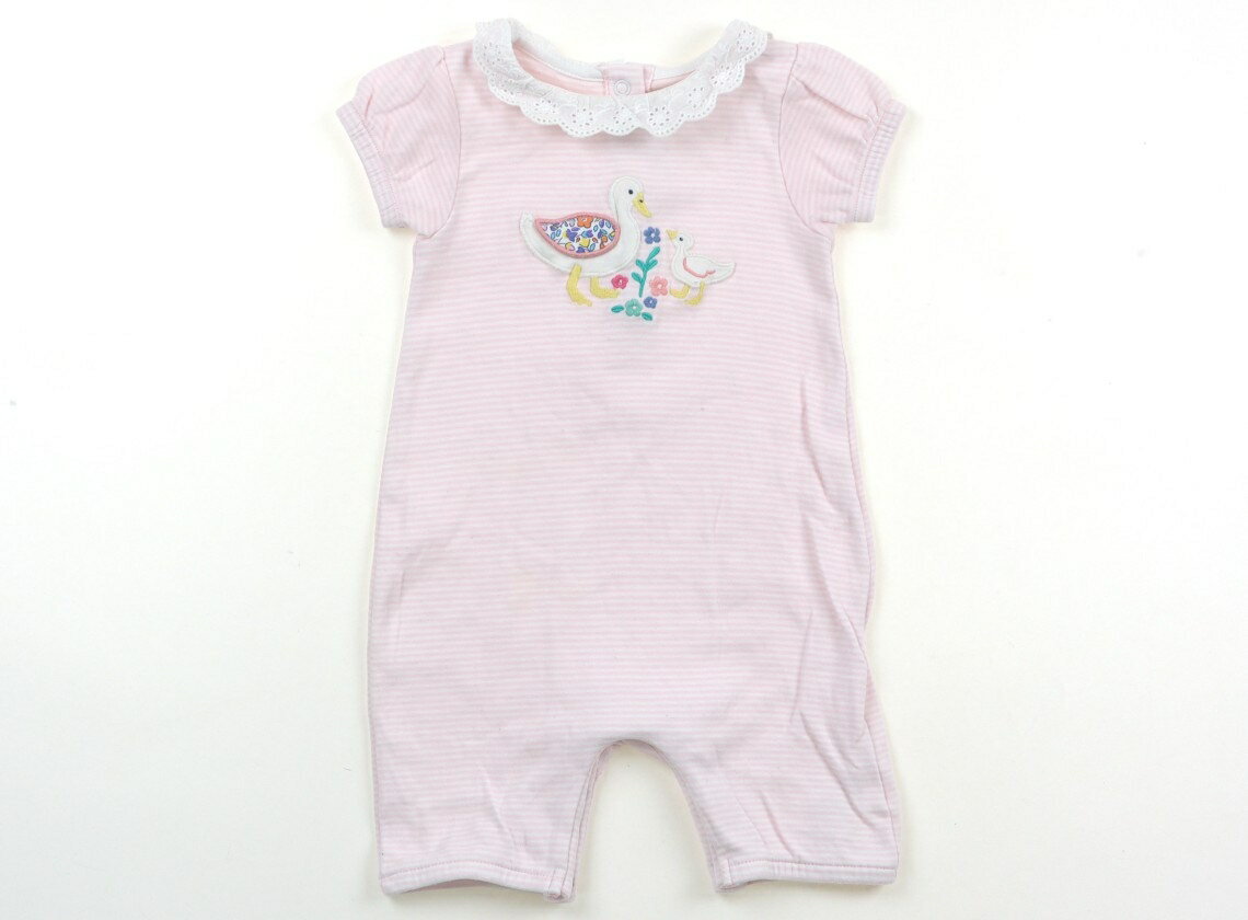 ジョジョママンベベ JoJo Maman Bebe カバーオール 70 女の子 ピンク ボーダー 子供服 ベビー服 キッズ アウトレット ユーズド 【中古】キッズ ベビー マタニティ
