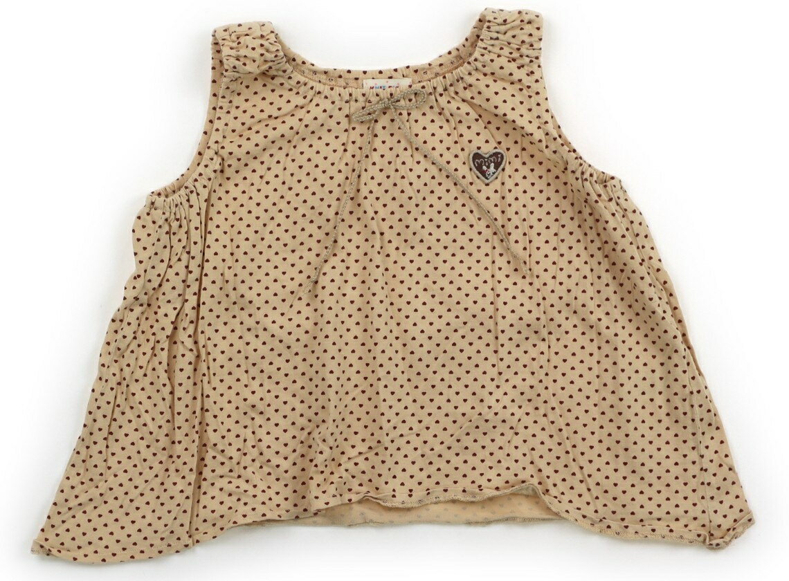 Rakuten - ニットプランナー（KP） Knit Planner(KP) チュニック 120 女の子 ベージュ・ハート柄 子供服 ベビー服 キッズ アウトレット ユーズド 【中古】キッズ・ベビー・マタニティ