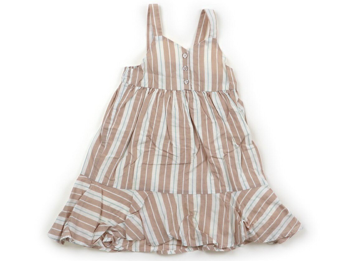 アプレレクール apres les cours ジャンパースカート 90 女の子 ブラウン、オフホワイト、ブルー 子供服 ベビー服 キッズ アウトレット ユーズド 【中古】キッズ・ベビー・マタニティ
