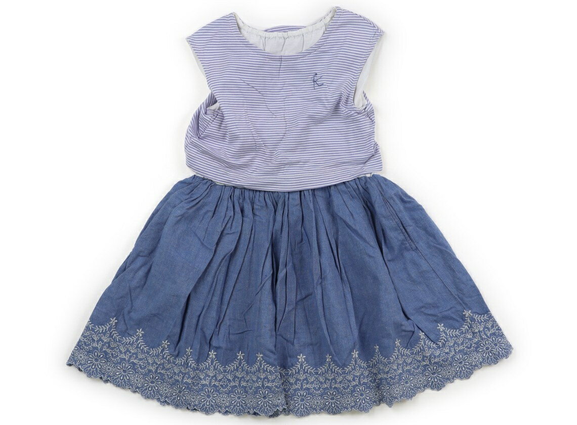 組曲 Kumikyoku ジャンパースカート 120 女の子 ブルー系・ボーダー 子供服 ベビー服 キッズ アウトレット ユーズド 【中古】キッズ・ベビー・マタニティ
